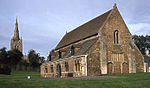 Oakham Castle and church spire